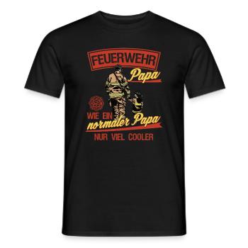 Feuerwehr Papa Feuerwehrmann - Männer T-Shirt - Schwarz - Vorne - AI Model Male 178 light (178cm)