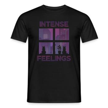 Années 80 Rétro Vaporwave Lofi - T-shirt homme - noir - Devant - AI Model Male 178 light (178cm)