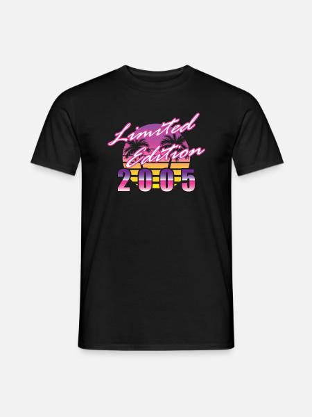20. Geburtstag Limited Edition 2005 vintage - Männer T-Shirt - Schwarz