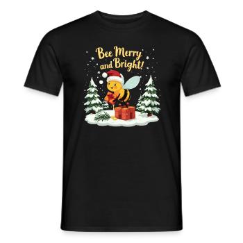 Sweet Bee with Honey Christmas Gift Beekeeper - Men's T-Shirt - black - Front - AI Model Male 178 light (178cm)