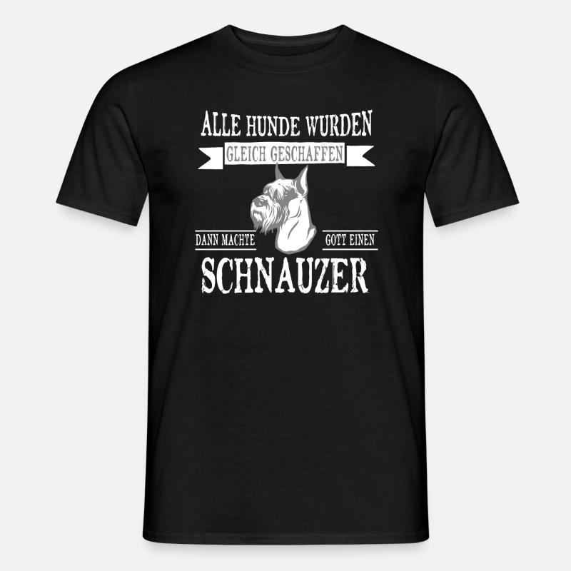 Alle Hunde Schnauzer - Männer T-Shirt - Schwarz