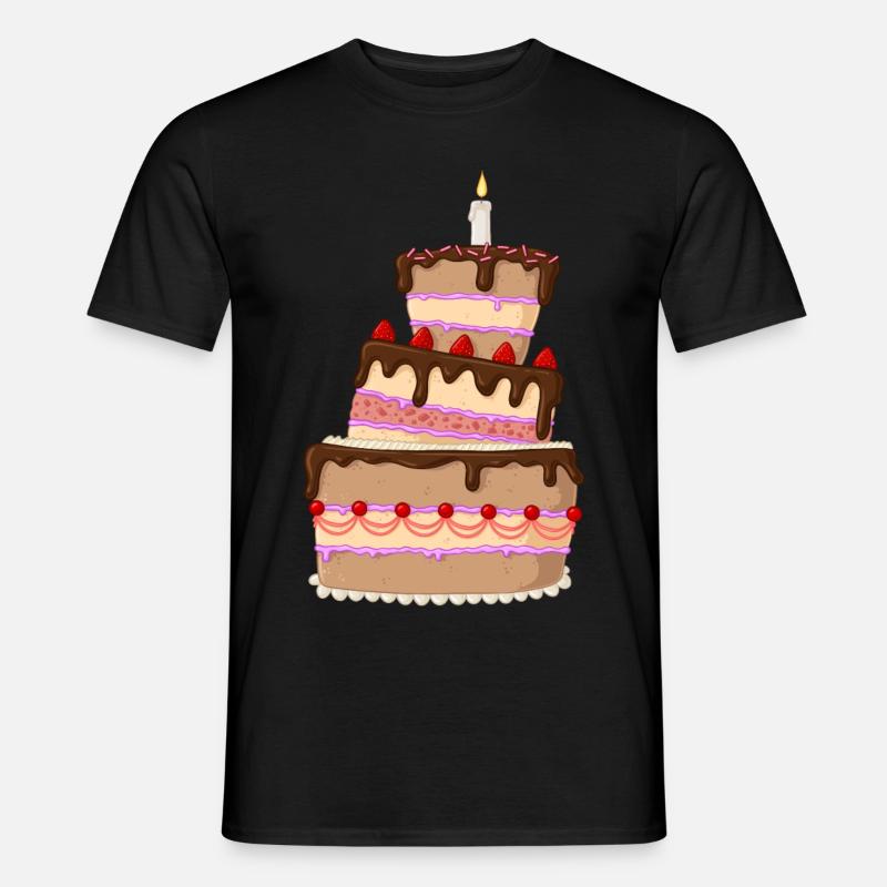 Leckere Comic Torte - Männer T-Shirt - Schwarz