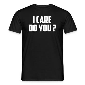 Ich sorge mich, zitieren Sie - Männer T-Shirt - Schwarz - Vorne - AI Model Male 178 light (178cm)