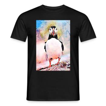Puffin - Men's T-Shirt - black - Front - AI Model Male 178 light (178cm)