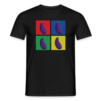 Aubergines - T-shirt homme - noir - Devant - AI Model Male 178 light (178cm)
