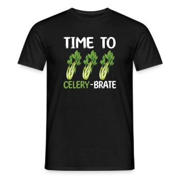 Celery Gift - Men's T-Shirt - black - Front - AI Model Male 178 light (178cm)