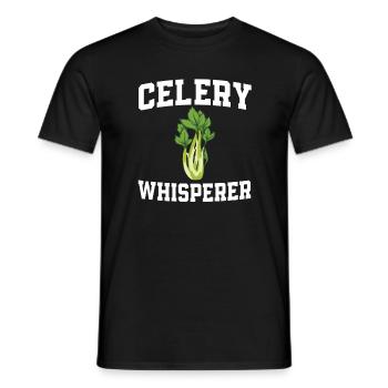 Celery Whisperer - Men's T-Shirt - black - Front - AI Model Male 178 light (178cm)