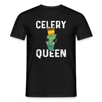 Celery Queen - Men's T-Shirt - black - Front - AI Model Male 178 light (178cm)