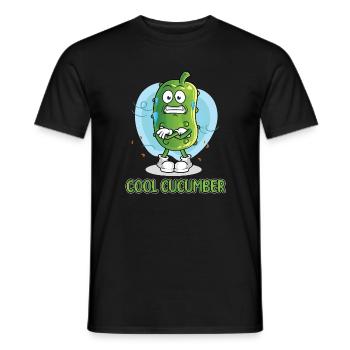 Concombre frais - T-shirt homme - noir - Devant - AI Model Male 178 light (178cm)