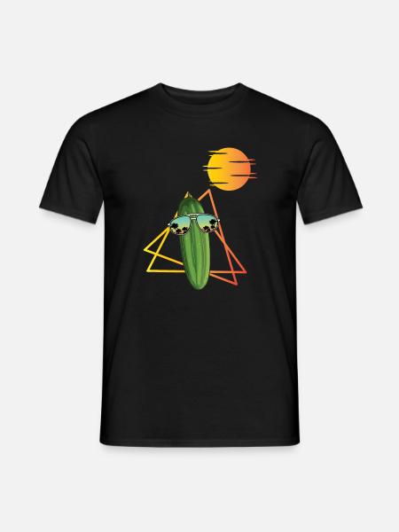 80s cucumber - Men's T-Shirt - black