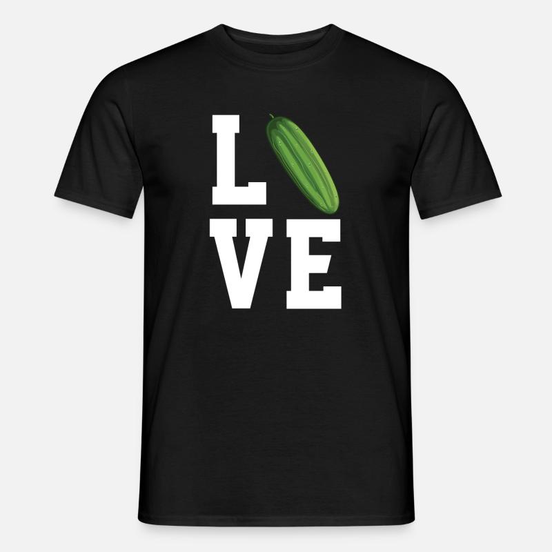 Liebe Gurke - Männer T-Shirt - Schwarz