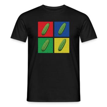 Chemise de concombre - T-shirt homme - noir - Devant - AI Model Male 178 light (178cm)