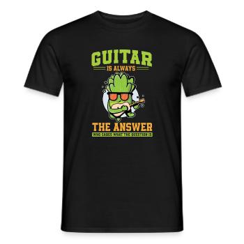 Lettuce Guitar - Men's T-Shirt - black - Front - AI Model Male 178 light (178cm)