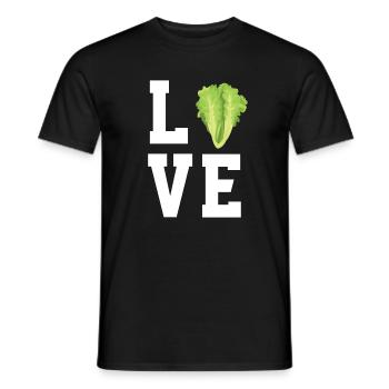 I love lettuce - Men's T-Shirt - black - Front - AI Model Male 178 light (178cm)