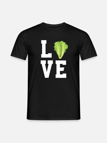I love lettuce - Men's T-Shirt - black