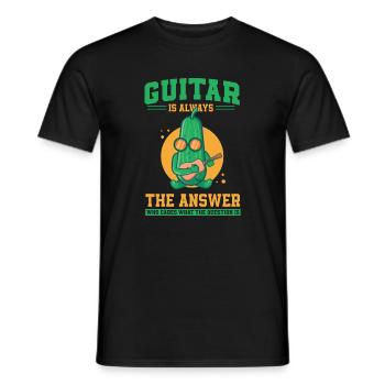 Zucchini Gitarrist - Männer T-Shirt - Schwarz - Vorne - AI Model Male 178 light (178cm)