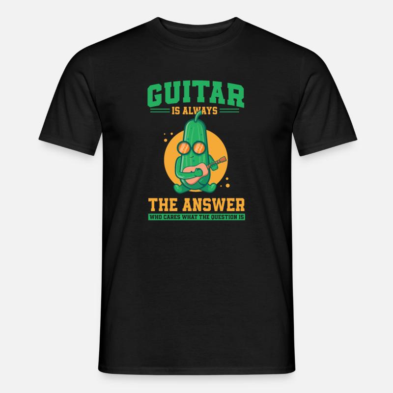 Zucchini Gitarrist - Männer T-Shirt - Schwarz