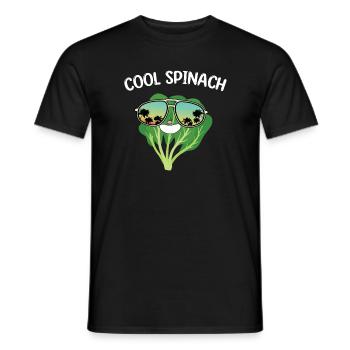 Cooler Spinat - Männer T-Shirt - Schwarz - Vorne - AI Model Male 178 light (178cm)