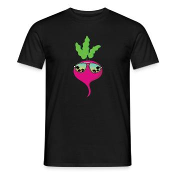 Radieschen Sonnebrille - Männer T-Shirt - Schwarz - Vorne - AI Model Male 178 light (178cm)