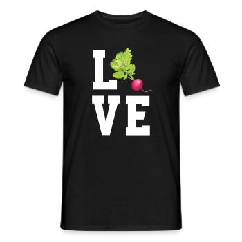 Ich LIebe Radieschen - Männer T-Shirt - Schwarz - Vorne - AI Model Male 178 light (178cm)