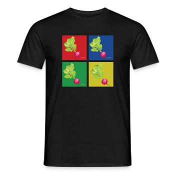Team Radieschen - Männer T-Shirt - Schwarz - Vorne - AI Model Male 178 light (178cm)