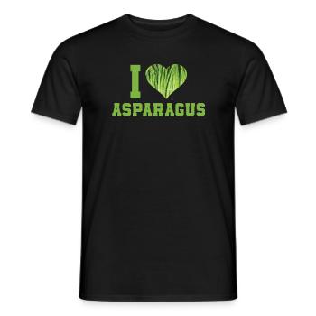 Ich Liebe Spargel - Männer T-Shirt - Schwarz - Vorne - AI Model Male 178 light (178cm)