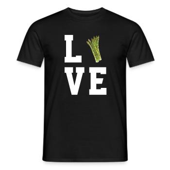 Spargel - Männer T-Shirt - Schwarz - Vorne - AI Model Male 178 light (178cm)