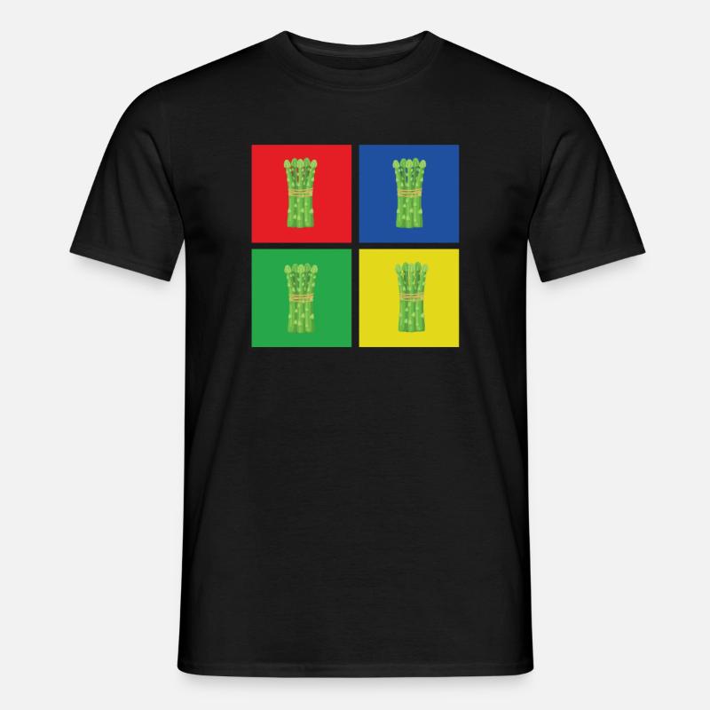 Spargel Geschenk - Männer T-Shirt - Schwarz