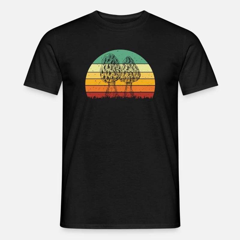 Morcheln - Männer T-Shirt - Schwarz