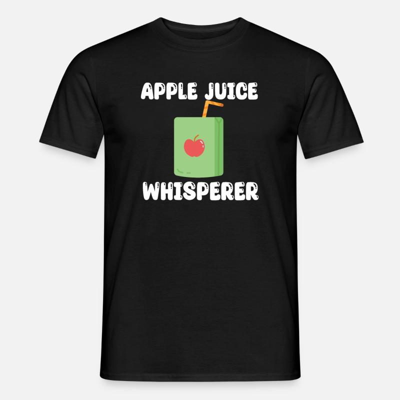 Apfelsaft Flüsterer - Männer T-Shirt - Schwarz