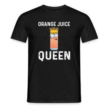 Jus d’orange Queen - T-shirt homme - noir - Devant - AI Model Male 178 light (178cm)