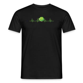 Cabbage Heartbeat - Men's T-Shirt - black - Front - AI Model Male 178 light (178cm)