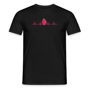 Drachenfrucht Herzschlag - Männer T-Shirt - Schwarz - Vorne - AI Model Male 178 light (178cm)