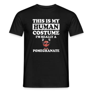 Pomegranate Saying - Men's T-Shirt - black - Front - AI Model Male 178 light (178cm)