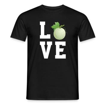 I love cantaloupe melons - Men's T-Shirt - black - Front - AI Model Male 178 light (178cm)