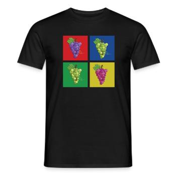 Grappes de raisin - T-shirt homme - noir - Devant - AI Model Male 178 light (178cm)