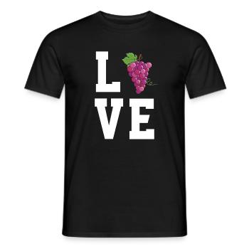 J’adore les raisins rouges - T-shirt homme - noir - Devant - AI Model Male 178 light (178cm)