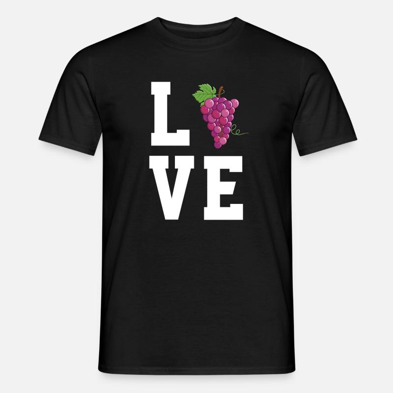 Liebe Rote Trauben - Männer T-Shirt - Schwarz