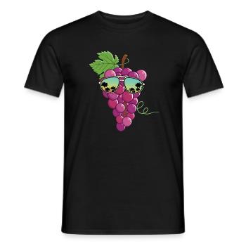 Lunettes de soleil Red Grapes - T-shirt homme - noir - Devant - AI Model Male 178 light (178cm)