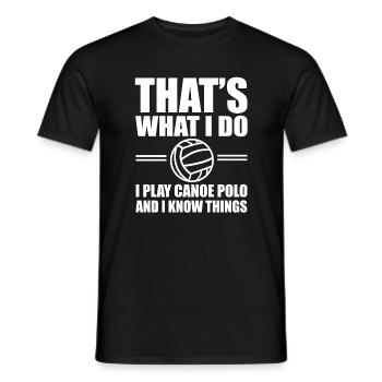 Play Kanupolo - Men's T-Shirt - black - Front - AI Model Male 178 light (178cm)