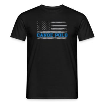 Kanupolo Amérique - T-shirt homme - noir - Devant - AI Model Male 178 light (178cm)