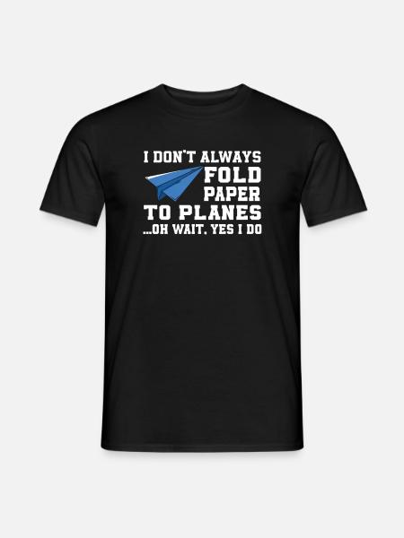 Origami Paper Airplane - Men's T-Shirt - black