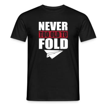 Paper Plane Folds - Men's T-Shirt - black - Front - AI Model Male 178 light (178cm)