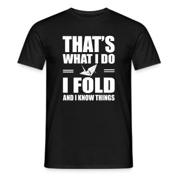 Origami - T-shirt homme - noir - Devant - AI Model Male 178 light (178cm)