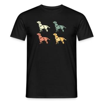 Origami Hunde - Männer T-Shirt - Schwarz - Vorne - AI Model Male 178 light (178cm)