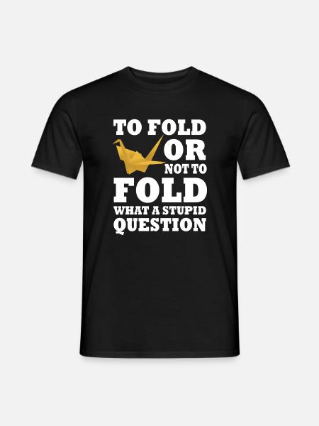Origami Geschenk - Männer T-Shirt - Schwarz
