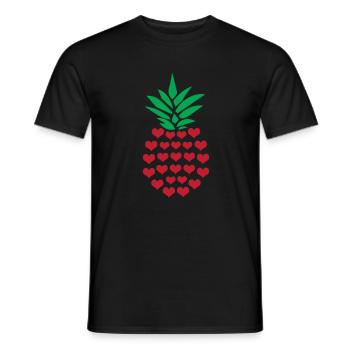 Ananas - Männer T-Shirt - Schwarz - Vorne - AI Model Male 178 light (178cm)