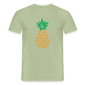 Ananas Häschen - Männer T-Shirt - Sage - Vorne - AI Model Male 178 light (178cm)