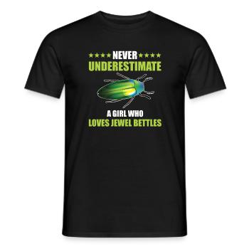 Magnificent beetle lover girl - Men's T-Shirt - black - Front - AI Model Male 178 light (178cm)