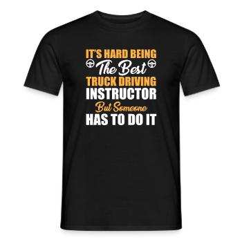 Truck Driving Instructor - Men's T-Shirt - black - Front - AI Model Male 178 light (178cm)